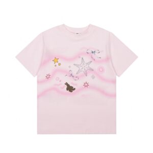 Starfish Print Resort-Style T-Shirt — Pink