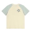 Striped & Star Print Color-block T-shirt