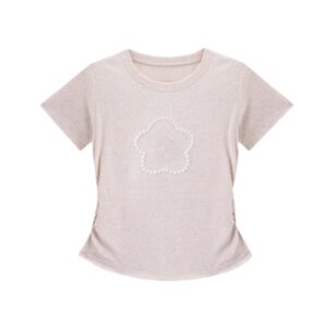 Cropped Straight Shoulder T-Shirt