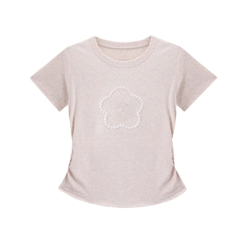Cropped Straight Shoulder T-Shirt
